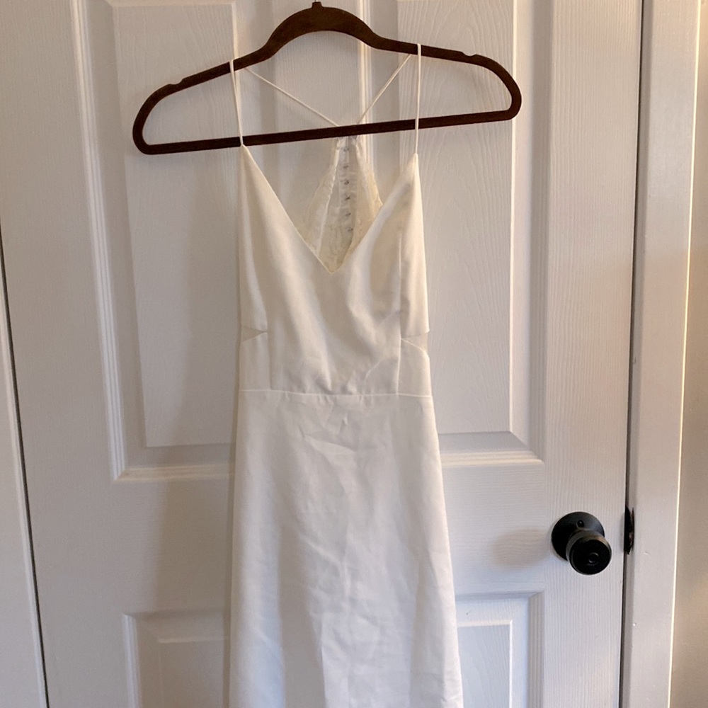 Lulu’s White Dress with Open Back